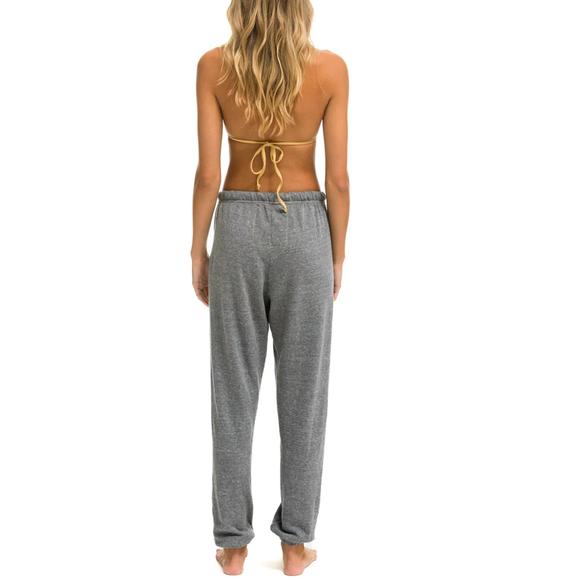 NEW AVIATOR NATION rainbow embroidery sweatpant in heather grey - Picture 2 of 3